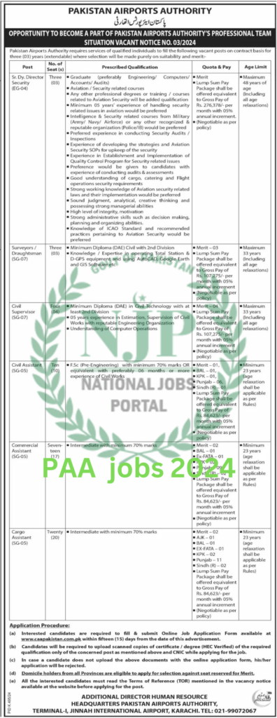 PAA Latest  Jobs 2024 Jobs 2024 Advertisement