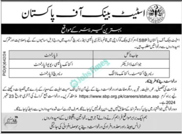 State Bank of Pakistan New Jobs 2024 Advertisement