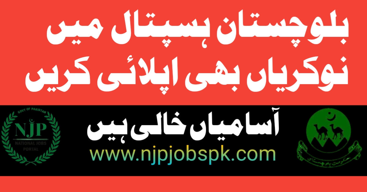 Joint Hospital in Awaran Balochistan Pakistan jobs 2024