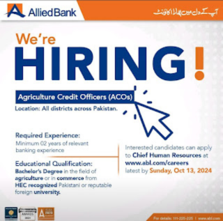 ABL Allied Bank Jobs 2024 Advertisement